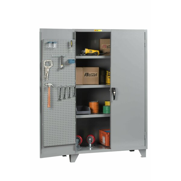 Little Giant Storage Cabinet, Pegboard Doors, 3 Adjustable Shelves, 24" x 48" SSL3A2448PBD